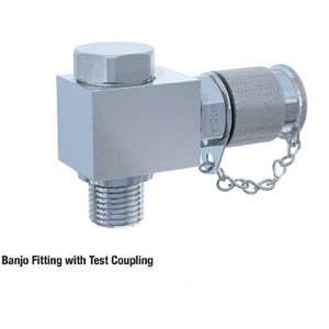 Raccord banjo Stauff avec raccord de test M16x2, filetage en acier inoxydable, connecteur de test de pression pour fluides hydrauliques - Product Image 1