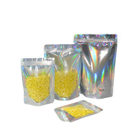 Lot de 100 sacs d'emballage en plastique transparents refermables à fond plat pour le stockage des aliments