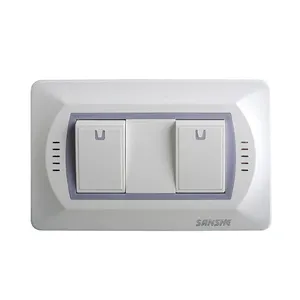 SANSHE Modular Combination Electrical 2 Gang 2 Way Wall Switch For Household