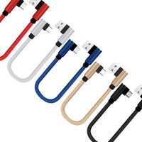 Cable de Carga y Datos USB Tipo C Trenzado de Carga Rápida de 0.2M 1M 1.5M 1.8M 2M 3M con Logotipo Personalizado y Conector de 90 Grados