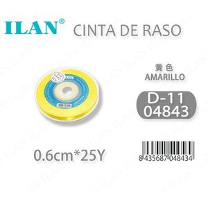Nastro in Raso Iln 0,6cm 25Y Giallo D11 - Product Image 2