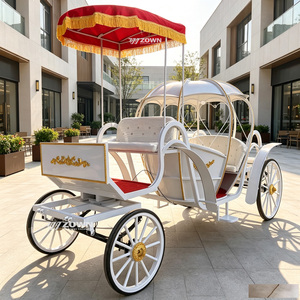 Carruaje eléctrico vintage con forma de calabaza y toldo para bodas y eventos comerciales - Product Image 1