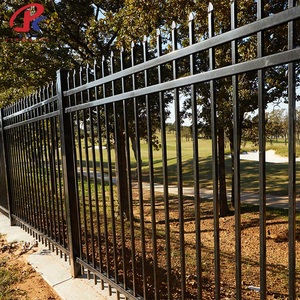 Nouvelle clôture de sécurité extérieure avec panneaux tubulaires en fer et aluminium <span class=keywords><strong>pour</strong></span> maison et jardin, portails d'allée en acier à cadre plastique - Product Image 6