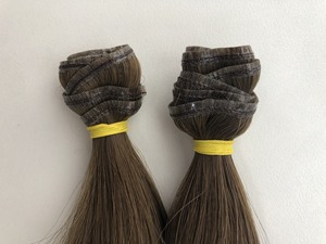 Factory Price Nasa Hair 24 Inches Brown Double <b>Braided</b> Weft Vietnamese Virgin Remy Kinky Straight Hair Weaving <b>Extensions</b> - Product Image 6