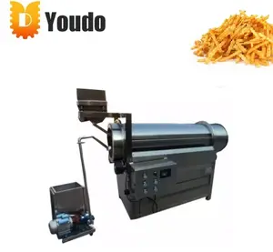 Automatic Continuous Powder Nuts Seasoning Spray Mixing Equipment Potato Chips Flavoring Mixer Seasoning Processing Machines