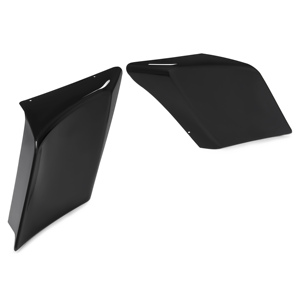 Coques latérales extensées noires vives pour Harley Street Road Glide 89-13 09 - Product Image 2