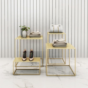 High End Golden Stainless Clothing <strong>Display</strong> <strong>Table</strong> for Women Clothing Shop - Product Image 2
