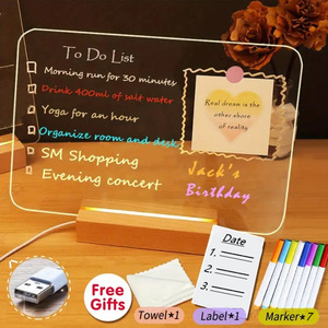 Tableau de notes LED avec couleurs lumineuses Tableau effaçable à sec avec lumière Tableau d'écriture LED - Product Image 2
