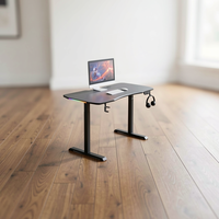 Bureau Ergonomique de Haute Qualité pour la Maison et le Bureau, en Acier, Réglable en Hauteur avec Cadre Automatique Assis-Debout, Mobilier de Bureau Moderne et Durable