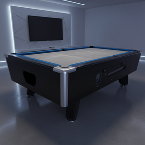 Table de billard professionnelle en bois massif 8 boules avec système à pièces, plateau en ardoise de qualité tournoi, construction durable - Product Image 4