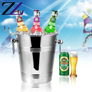 Cubos de fiesta modernos para bebidas y champán, cubo de hielo frío y grande, de acero inoxidable, plateado, para bar, ktv - Product Image 1