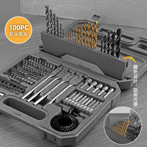 Juego de brocas y destornilladores profesionales de 117 piezas, grado industrial, acero de alta velocidad, kit de herramientas multiusos para reparación de madera y metal. - Product Image 3