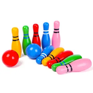 Wooden Bowling Play Set for Kids