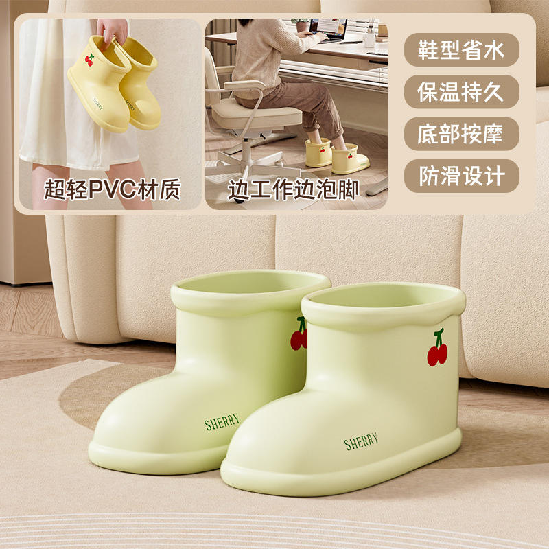 รองเท้าแช่เท้าลายการ์ตูน [หนึ่งคู่ สีเขียว]