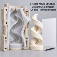 Moule en résine Tietuo + noyau en silicone pour œuvres d'art en PU C293-G1, surface aspect pierre, fabricant sur mesure, échantillon rapide