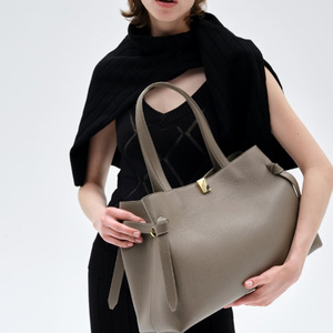 Custom Portable Large Laptop Computer Personal <strong>Stuff</strong> Travel Outdoor Vintage Dark Brown Ladies Bolsos Mujeres Zip Leather Bag - Product Image 3