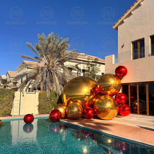 Us auf Lager 6pcs Gold aufblasbarer Spiegel Ballon Disco Ball Set Event Party Hochzeits dekor Silber Big Shiny Balls Spiegel kugel - Product Image 2