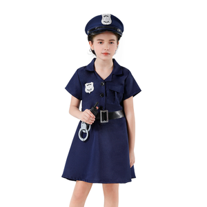 Costumi da Poliziotta per Bambini, Travestimenti Carini con Gonna da <span class=keywords><strong>Polizia</strong></span> per Ragazze, Uniformi per Halloween e Spettacoli - Product Image 1