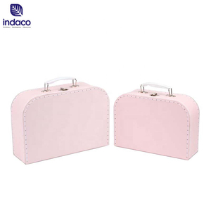 Boîte en papier artisanale, écologique, personnalisée, couleur unie, carrée, en carton, avec poignée, boîte à bagages en papier - Product Image 6