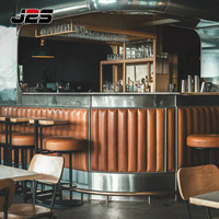 Comptoir de bar portable en acier inoxydable avec un design moderne pour les restaurants, les boîtes de nuit et les bars à jus