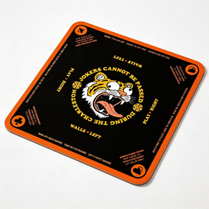 Tapis de Mahjong Personnalisé en Gros à Motif Tête de Tigre Noir, Antidérapant, à Bords Renforcés, Séchage Rapide, pour Salle de Jeu - Product Image 4
