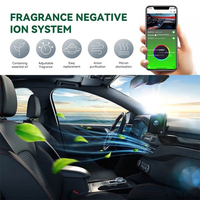 Système de parfum intelligent pour voiture à ions négatifs avec contrôle par application, 12 parfums au choix, purificateur d'air plasma et éliminateur d'odeurs pour la vente au détail B2B