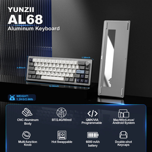 Yunzii Al68 Không Dây Bàn Phím Cơ Khí 68 Phím Gasket Hot Swappable RGB Backlit Nhôm Trường Hợp Bluetooth 2.4G Bàn Phím Chơi Game - Product Image 5