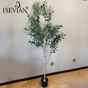 ISEVIAN-Árbol de olivo <span class=keywords><strong>Artificial</strong></span> grande para interior, plantas verdes en maceta, decoración para exteriores - Product Image 2
