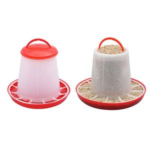 아기 닭 먹이기를 위한 뜨거운 환영된 순수한 플라스틱 1.5kg / 3 lb 반 불투명 휴대용 플라스틱 가금류 지류 - Product Image 3