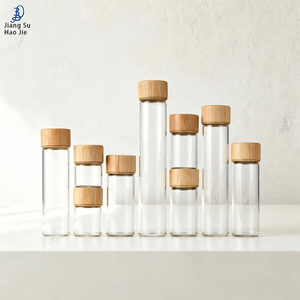 Bouteille de réactif avec bouchon en bois, diamètre 22 mm, bouteille d' aliquotage scellée avec bouchon à vis, bouteille à large ouverture - Product Image 1
