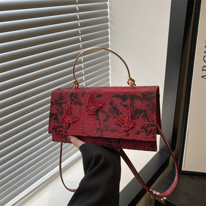 Sac messager tendance en PU pour femme, imperméable, léger, portable, couleur unie, modèle All0248 - Product Image 4