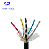 Câble de signal blindé torsadé à paire unique hautement flexible PMS 2464 24AWG 10 cœurs, câble d'encodeur, câble d'équipement d'automatisation