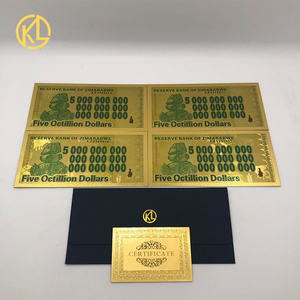 Billete de Banco de Oro de Zimbabue Personalizado de Un Trillón de Yottalillones de Dólares con Impresión UV - Product Image 2