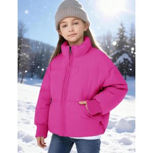 Girls Winter Puffer Jacket Warm Short Zip Up Long Sleeve <b>Quilted</b> Coat Outerwear 5-14 Years - Product Image 5
