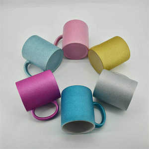 Tazas de cerámica para sublimación con purpurina para té de la leche, café, porcelana, <span class=keywords><strong>taza</strong></span> de almacén de EE. UU., 11oz, 330ml, caja <span class=keywords><strong>blanca</strong></span> - Product Image 2