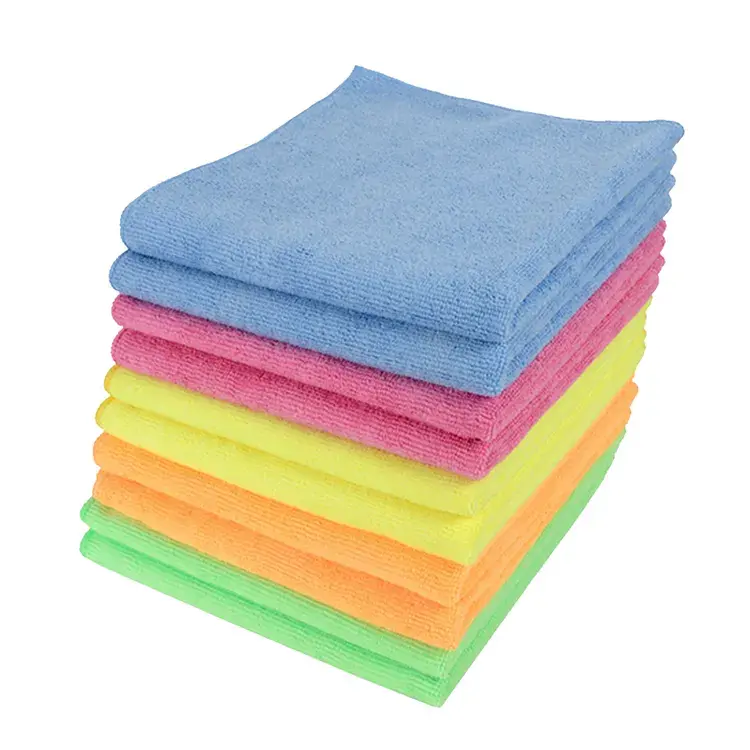 Custom Wholesale Bulk High Quality 400Gsm Purple 20 X 20 30X30 Microfiber Car Wash Cleaning Micro Fiber Cloth Towel For Cleaning