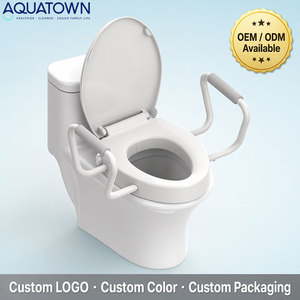 Wholesale <strong>Raised</strong> <strong>Toilet</strong> <strong>Seat</strong> <strong>with</strong> <strong>Handles</strong> Postpartum Care Bidet Elevated <strong>Toilet</strong> Riser Non-Electric OEM Factory Customized - Product Image 1