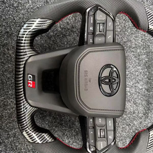 Volante de Fibra de Carbono para Toyota GR <span class=keywords><strong>Supra</strong></span> A90, Empuñadura de Alcántara con Pantalla Digital y Luces de Cambio - Product Image 2