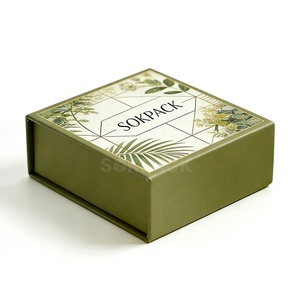 Custom Eco-Friendly 30ml Mini Travel Size <strong>Perfume</strong> Magnetic Rigid Box With Green Leaf Design Fragrance Gift Packaging For Her/Him - Product Image 6