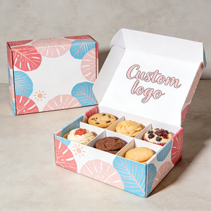 กล่องบรรจุภัณฑ์วาฟเฟิล กล่องคุกกี้ Crumbl กันน้ำ กล่องบรรจุภัณฑ์คุกกี้สุดหรูระดับไฮเอนด์สำหรับร้านเบเกอรี่ รุ่นพิเศษ - Product Image 1