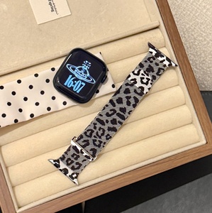 <span class=keywords><strong>Bracelet</strong></span> magnétique en acier inoxydable à imprimé léopard, boucle milanaise pour <span class=keywords><strong>Apple</strong></span> <span class=keywords><strong>Watch</strong></span> séries 6/7/8/9/10/11/SE ultra 49 mm - Product Image 3