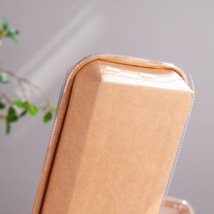 お手頃価格のエコ紙製ケータリングテイクアウト用フードトレイ、バーガー、フライドチキン、フライドポテト、寿司の包装トレイ用品 - Product Image 5