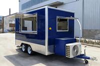 SANSHELL FS360 Remorque de restauration rapide en acier inoxydable, camion de vente ambulante, cuisine mobile, burgers, pizzas, glaces