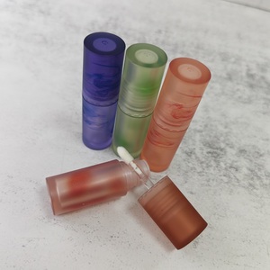 Nouveaux Tubes de Brillant à Lèvres AS Colorés avec Bouchon à Vis Rond, Bouteille Carrée, Emballage Cosmétique Transparent Personnalisé, Couleur Argentée Mini - Product Image 5
