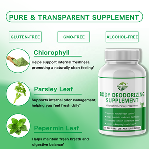 Haccp OEM ODM Body Deodorizing <b>Supplement</b> for Internal Odor Control, Fresh Breath, and Digestive Support - Product Image 3