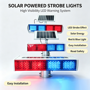 Semáforo <span class=keywords><strong>Solar</strong></span> <span class=keywords><strong>de</strong></span> Cuatro Lados Rojo y Azul OEM, <span class=keywords><strong>Luz</strong></span> Intermitente <span class=keywords><strong>de</strong></span> Advertencia IP65, <span class=keywords><strong>Luz</strong></span> <span class=keywords><strong>de</strong></span> Advertencia LED Alimentada por Energía <span class=keywords><strong>Solar</strong></span> - Product Image 1