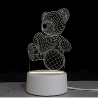Lampe de Table BTS 3D LED Veilleuse Tactile pour Enfants Écologique à Domicile Fonctionnant sur Piles ou Petites Prises Acrylique