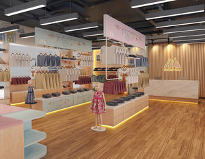 Diseño <span class=keywords><strong>de</strong></span> Interiores para Tiendas <span class=keywords><strong>de</strong></span> Ropa Infantil, Estilo Moderno, Minimalista, Nórdico, LED Ecológico, Colores Pastel Cálidos, Boutique Minorista, Centro Comercial - Product Image 1