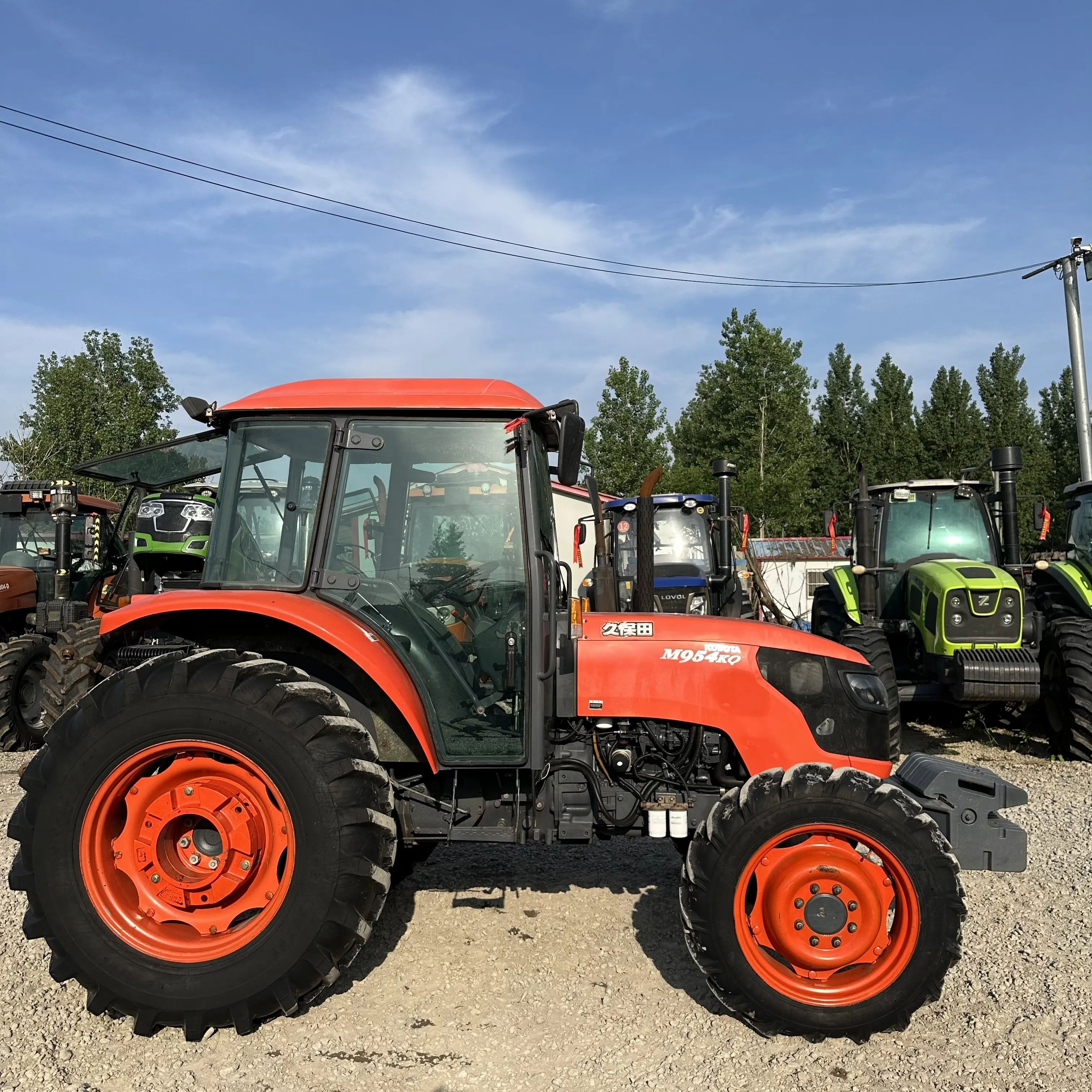 Kuchina mchina kq 95HP 4WD kullanılan çiftlik traktörü sağlanan traktörler Ls artı 80 komple motor satış çin tekerlekli traktör 2017 3500