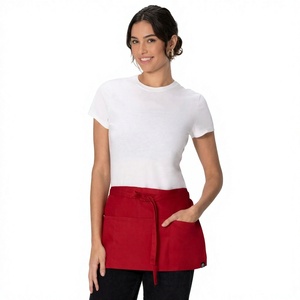 Tablier court personnalisé avec logo, poches latérales, pour restaurant, cuisine, café, bistrot, uniforme unisexe, vente en gros - Product Image 3